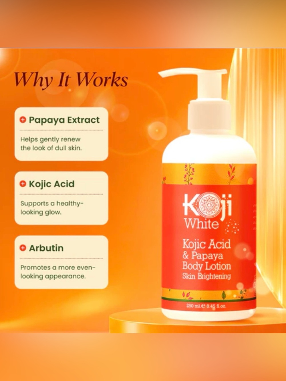 Koji White Kojic Acid & Papaya Body Lotion